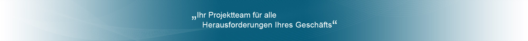 Ihr Projektteam für alle Herausforderungen Ihres Geschäfts